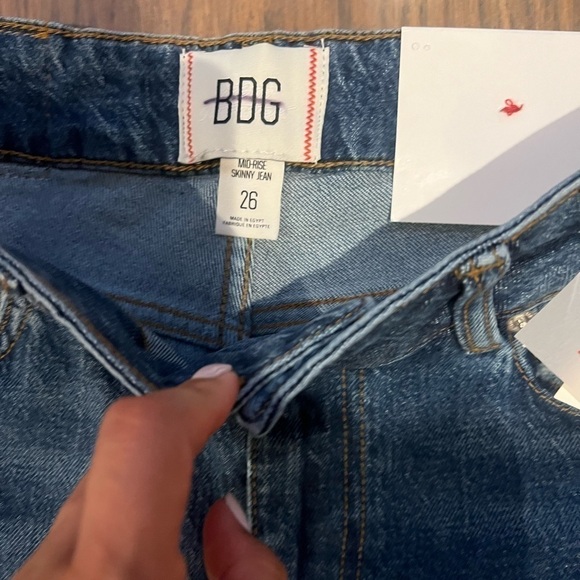 BDG Mid-Rise Skinny blue jeans size 26 y2k streetwear J - Picture 10 of 15